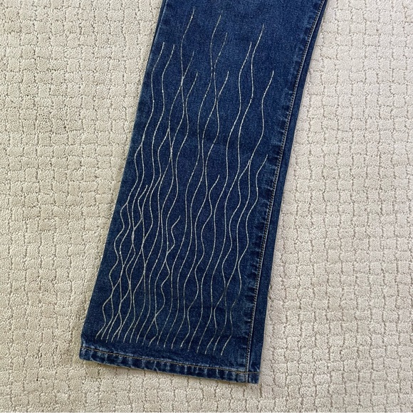 Bongo VTG Y2K Women’s Sparkle Bootleg Jeans Size 9 - Picture 2 of 9